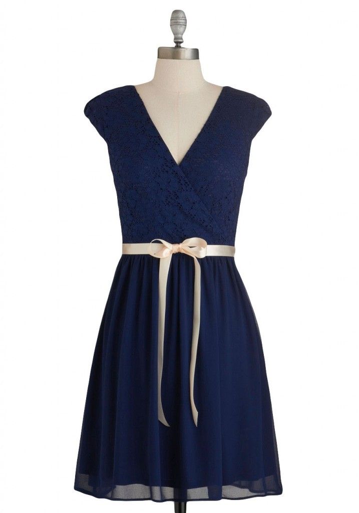 Champagne at Midnight Dress in Navy