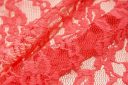 Coral Floral Stretch Lace
