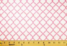 Lattice Flannel - White & Pink