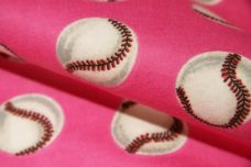 Pink Baseball Flannel