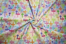 Pastel Crosses Flannel