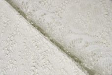 Large White Floral Knit Polyester Lace