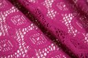 Fuchsia Geo Dot Cotton/Poly Knit Lace