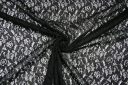 Black Floral Poly/Cotton Knit Lace
