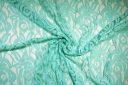 Large Aquamarine Rose Cotton/Poly Knit Lace