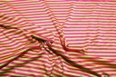 Mini Stripe Stretch Poly Tricot - Pink & Green