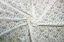 White Floral Cotton/ Poly Knit Lace