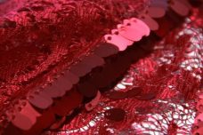 Wave Sequin Lace - Red