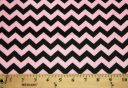 Small Chevron - Black / Pink