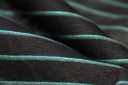 Black & Teal Tissue Knit Stripe