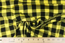 Medium Gingham Stretch Knit - Yellow