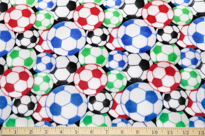 Soccer Balls Minky - Multi