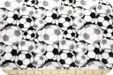 Soccer Balls Minky - Grey