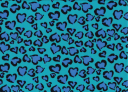 Cheetah Hearts - Turquoise