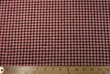Pink & Brown Houndstooth Minky