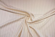 White & Brown Pinstripe Ticking Twill