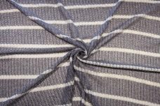 Dark Denim & White Stripe Tissue Sweater Knit