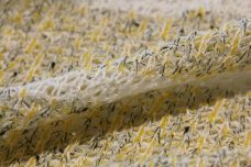 Heathered Yellow & Dark Grey Stripe Tissue Sweater Knit