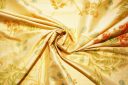 Light Gold Floral Dupioni Silk
