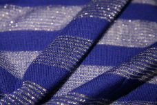 Metallic Sliver & Royal Lightweight Sweater Knit