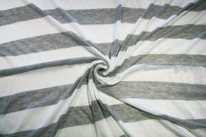 Jumbo Grey & White Stripe Tissue Knit