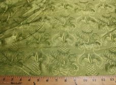 Light Green ornate Pineapple Print Silk