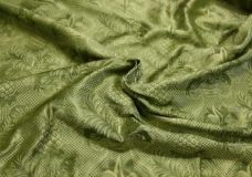 Light Green ornate Pineapple Print Silk