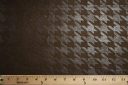 Houndstooth Faux Suede - Brown
