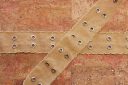 1 1/2" Faux Suede Eyelet Trim - Khaki