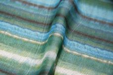 Watercolor Stripe Chiffon - Ocean