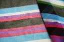 Various Stripe Chiffon - Turquoise & Hot Pink