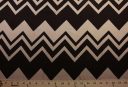 Jumbo Various Chevron Georgette - Black & Beige