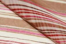 Various Stripe Chiffon - Pink & Brown