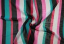 Various Stripe Chiffon - Aquamarine & Pink