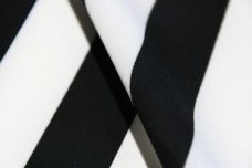 1" Stripe Georgette - Black & White