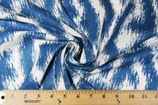 Blue & White Abstract Grunge Cotton