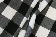 1.5" Buffalo Plaid Poly/Cotton - Black & White