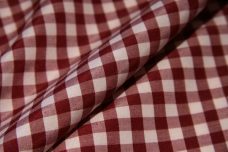 1/4" Gingham Poly/Cotton - Wine