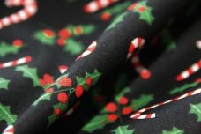 Candy Canes & Holly Cotton