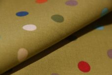 Multi Olive Dots Cotton