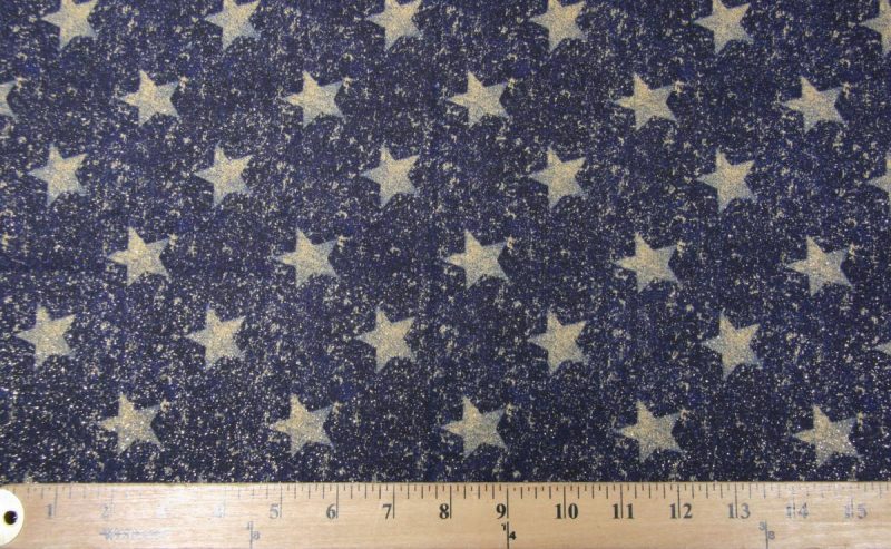 Navy Sparkle Stars Cotton