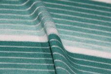 Aqua Ombre Stripe Tissue Jersey
