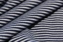Micro Mini Navy & White Stripe Poly/Spandex Jersey