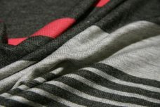 Coral & Charcoal Various Stripe Jersey