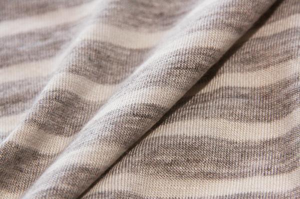 Heathered Grey & Ivory Stripe Jersey