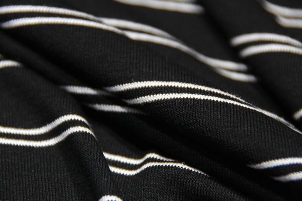 Black & White Double Pinstripe Jersey