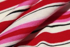 Red & Pink Various Stripe Jersey