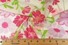 Large Pink & Purple Floral Voile