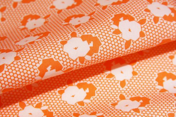 Carrot 1930's Inspired Floral Cotton Twill