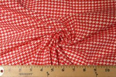Red Houndstooth Cotton
